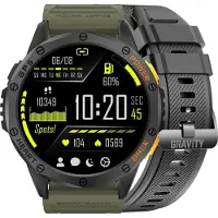 Gravity GPS GT24-5 Herren-Smartwatch Schwarzes Silikonarmband + Grünes Silikonarmband