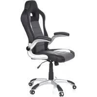 Hjh OFFICE GAME SPORT - Gamingstuhl Schwarz / Weiß / Grau