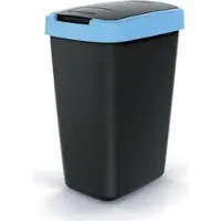 Prosperplast 12L COMPACTA Q Abfalleimer hellblau | Schwarz