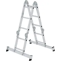 MUNK Günzburger Steigtechnik MUNK Vielzweckleiter mit Nivello Traverse 2x2 + 2x3 Sprossen
