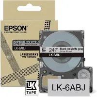 Epson Matte L Gray/Black 24mm LK-6ABJ