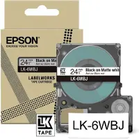 Epson Matte Tape – White/Black 24mm(8m) – LK-6WBJ, Schwarz, Weiß, Wärmeübertragung, Matte, 2,4 cm, 1 Stück(e), 70 mm