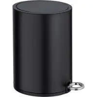 Wenko Kosmetik Treteimer Monza Easy Close Schwarz matt, Mattiert, 3 Liter Wenko