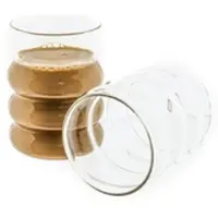 Mulex 9-Teilig Glas Wave Cocktail Kaffeegläser - 300 ml