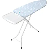Brabantia Fresh Breeze, Bügelbrett in Originalgröße, Dampfbügeleisen, Blau, Weiß, Muster, Rechteckig, 124 x 45 mm