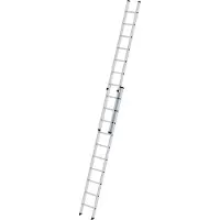 MUNK Günzburger Steigtechnik MUNK Aluminium-Schiebeleiter 2-teilig ohne Traverse 2x10 Sprossen