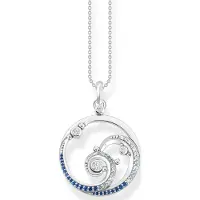Thomas Sabo Halskette Welle mit Blauen Steinen