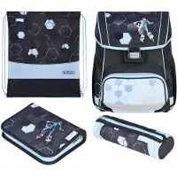 Herlitz Schulranzen Loop Plus Polyesther 310x390x220mm Cyber Soccer
