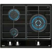 Teka GZC 63310, Schwarz, Integriert, 60 cm, Gaskochfeld, Glaskeramik, 3 Zone(n)