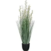 Creativ Green Kunstgras "Gras Juncus" mit zarten Blüten