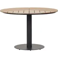 Ebuy24 Schou Hector, Schwarz, Holz, Aluminium, Metall, Rundform, 1 Bein(e), 113 cm