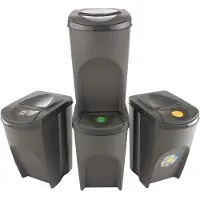 Prosperplast Abfallbehälter SORTIBOX 4 x 35 l grau