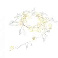 Konstsmide LED Dekolichterkette "Blumen", klar/weiß, 6h Timer, 20 warm weiße Dioden, batteriebetrieben, Innen, transparentes Kabel, Batterie: 3 x AA 1,5V (exkl.) - 3293-503