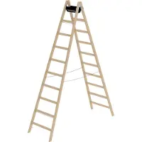 MUNK Günzburger Steigtechnik Sprossen-Stehleiter Holz 2x10 Sprossen