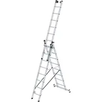 MUNK Günzburger Steigtechnik Günzburger Mehrzweckleiter 3tlg. Alu 3x8 Sprossen Arbeits-Höhe 6900mm - 33308