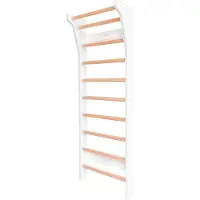 FitWood of Scandinavia Sprossenwand "Taimi Mini", Weiß mit Holzsprossen
