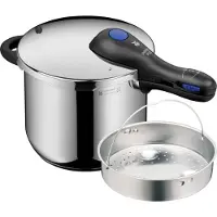 WMF Perfect Plus One Pot Schnellkochtopf mit Dampfgareinsatz, 22 cm, 6,5 Liter 1512001128 4000530725134