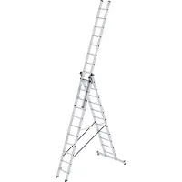 MUNK Günzburger Steigtechnik MUNK Mehrzweckleiter mit Nivello Traverse 3x11 Sprossen