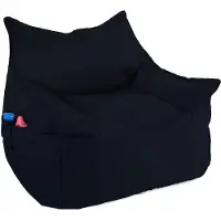 Hannah Home , Cinema - Black, Sitzpuff, 100 % recycelter Styropor mit hoher Dichte, Schwarz, 90 cm