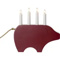 Star Trading 644-58, Leichte Dekorationsfigur, Rot, IP20, 4 Glühbirne(n), E10, 3 W