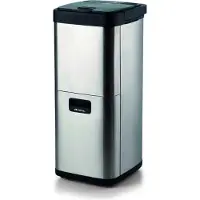 Ariete 00C200100AR0 Mülleimer 6 l Rechteckig Schwarz, Edelstahl