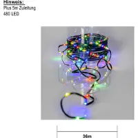 Star Trading LED Lichterkette ,Dew Drop Micro-, outdoor, bunt, 36m, grün