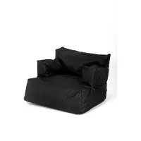 Hannah Home , Relax - Black, Sitzsack, Schwarz, 80 x 30 x 80 cm