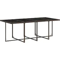 vidaXL 9-tlg. Garten-Essgruppe mit Kissen Braun Poly Rattan