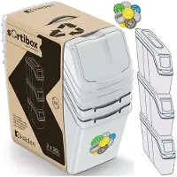 Keden Sortibox Set Mit 3 Mülltonnen Für Recycling 60l