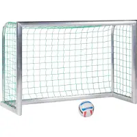 Sport-Thieme Mini-Fußballtor "Professional Kompakt", Alu-Naturblank, Inkl. Netz, grün (MW 10 cm), 1,80x1,20 m