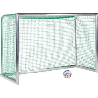 Sport-Thieme Mini-Fußballtor "Professional Kompakt", Alu-Naturblank, Inkl. Netz, grün (MW 4,5 cm), 2,40x1,60 m