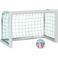 Sport-Thieme Mini-Fußballtor "Professional Kompakt", Weiß-Pulverbeschichtet, Inkl. Netz, grün (MW 10 cm), 1,20x0,80 m