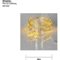 Star Trading LED Lichterkette ,Dew Drop Micro-, outdoor, warmweiß, 36m, transparent