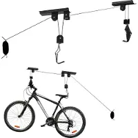 Wiltec Fahrradlift Deckenhalter 20kg Fahrradgarage Halterung Fahrradhalter Seilzug