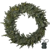 Star Trading LED Weihnachtskranz Greyland batteriebetrieben Timer Ø 100cm outdoor