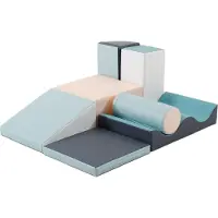 IGLU SET 34 Discoverer - Pastellfarben - Schaumstoffbausteine - Bunte Spielbausteine für Kinder 1–5 Jahre