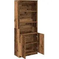 vidaXL Highboard Altholz-Optik 70x35x180 cm Holzwerkstoff