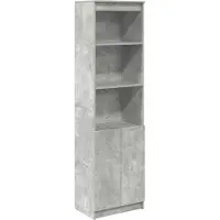 vidaXL Highboard Betongrau 50x35x180 cm Holzwerkstoff
