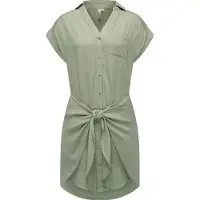 Ragwear Blusenkleid "Bahaya" Brusttasche stylisches Damen Sommerkleid mit Bindeband