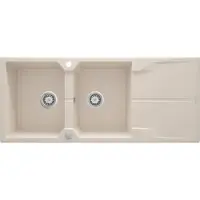 Deante 2-bowl granite sink with drainer