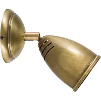 Licht-Erlebnisse Spot Lampe Wand Echt-Messing E27 verstellbar in Bronze hell glänzend rund Rustikal Wandlampe
