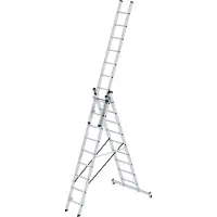 MUNK Günzburger Steigtechnik MUNK Mehrzweckleiter mit Nivello Traverse 3x9 Sprossen