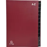 Exacompta Pultordner Ordnungsmappe mit 24 Fächern aus Recycling-Karton, alphabetisches Register A-Z, für DIN A4