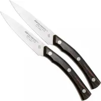 Due Cigni LINEA ARNE CONF. 2 PZ SPELUCCHINO CM 10 INOX SANDVIK 12C27 - MANICO IN LEGNO ZIRICOTE 2C