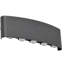 LINDBY LED Aussenwandleuchte Ithan , schwarz, Aluminium, Modern, LED Wandleuchte außen