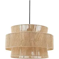 LINDBY Hängeleuchte Anuva, natur, Papier, Ø 45 cm