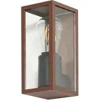 LINDBY Außenwandleuchte Robigus, rostfarben, Aluminium