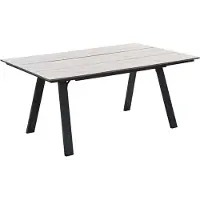 Garden Impressions Nevada dining Tisch - 205x100 cm - carbon black/ light teak Vironwood
