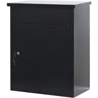 Phoenix Paketbox PB0580, Volumen 61 l, wetterfest, Smart System, Diebstahlsicherung, Schlüsselschloss, B 440 x T 350 x H 580 mm, Stahl, schwarz