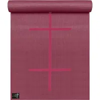 Yogistar Yogamatte Plus Alignment - rutschfest - bordeaux